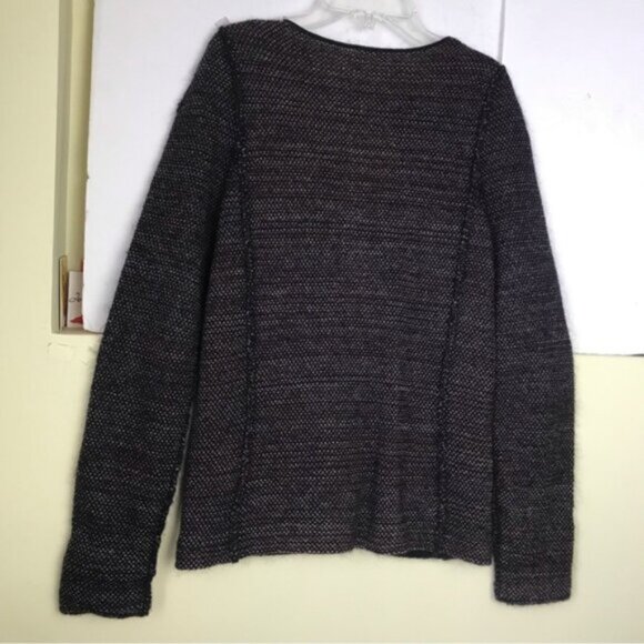 Akris Punto Tweed Knit Mohair Wool Zip Pockets Jacket Cardigan Sweater Preppy 6 - Picture 3 of 16